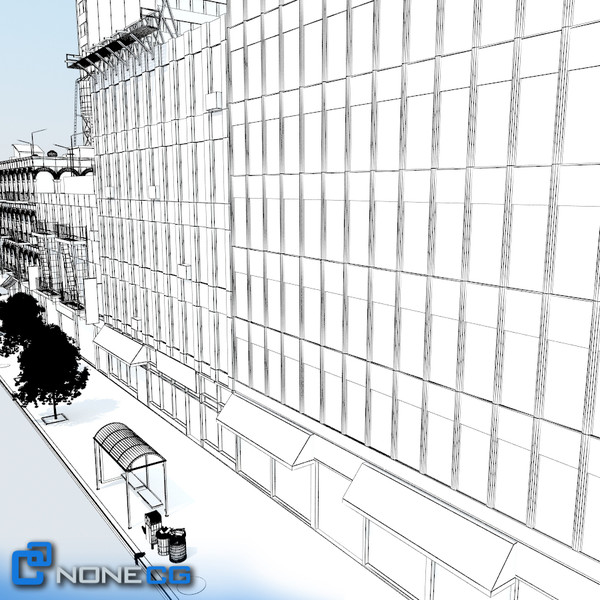 3d model new york city block - NYC Block Set 8... by NONECG